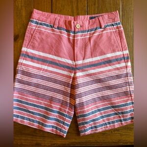 Vineyard Vines Pink and White Striped Boys Shorts Size 14